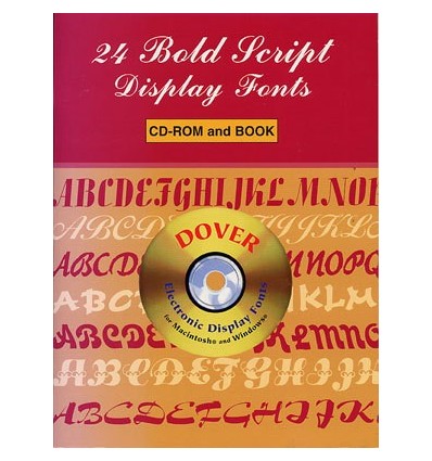 24 BOLD SCRIPT DISPLAY FONTS (INCLUYE CD-ROOM)